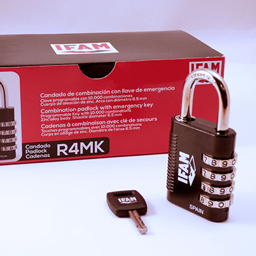 Candado de combinación y llave R4MK